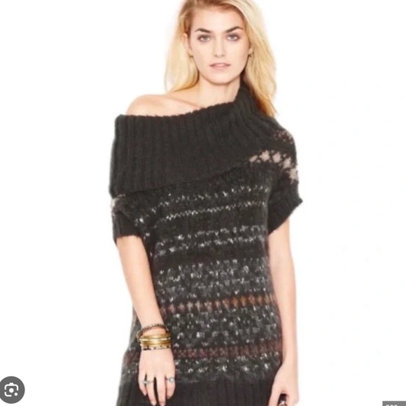 Free People Snow Bunny Cowl-Neck Fair-Isle Sweater - Picture 3 of 3